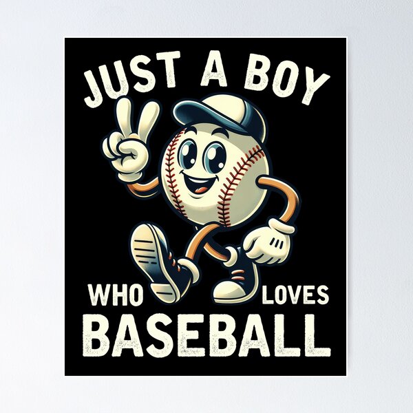 Item preview, Just a Boy Who Loves Baseball Boys Men designed and sold by BlueBerry-Pengu.