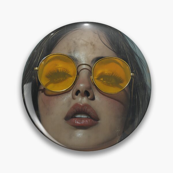 Item preview, woman in orange shades - modern concept art designed and sold by UmagineArts.