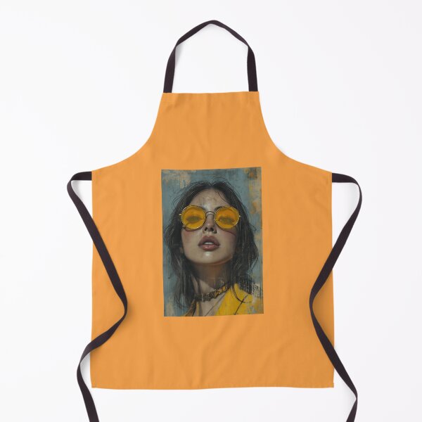 Item preview, woman in orange shades - modern concept art designed and sold by UmagineArts.