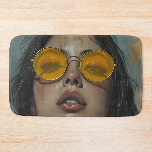 Item preview, woman in orange shades - modern concept art designed and sold by UmagineArts.