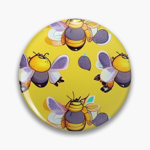 Artikelvorschau, Buzzing Bee and Flower Harmony 3 - Floral Pattern Art on Redbubble entworfen und verkauft von craftyblinders9.