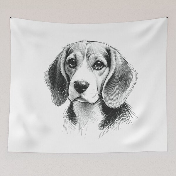 Item preview, Beagle Pencil Soft Delicate Sketch by Artist Playful Innocence designed and sold by irek07.