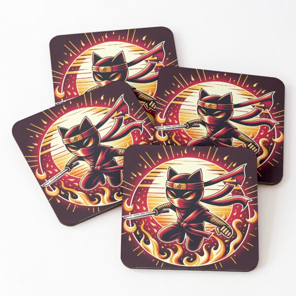 Item preview, Fiery ninja cat designed and sold by T2-jn.
