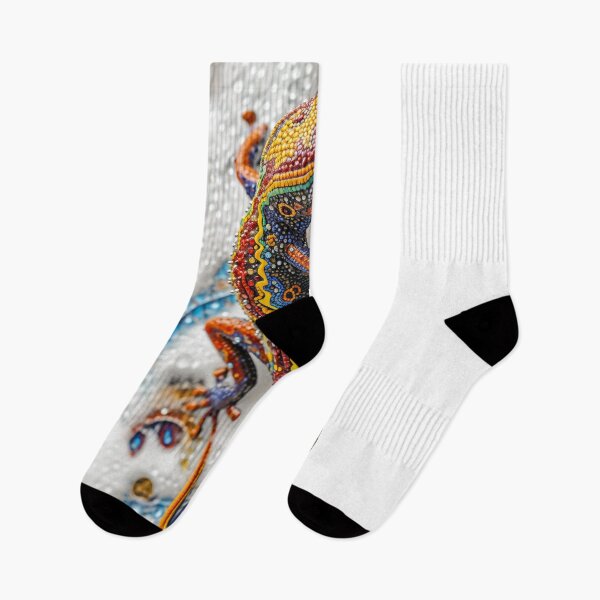 Item preview, Colorful lizard or gecko in the snow designed and sold by JuanmaLW.