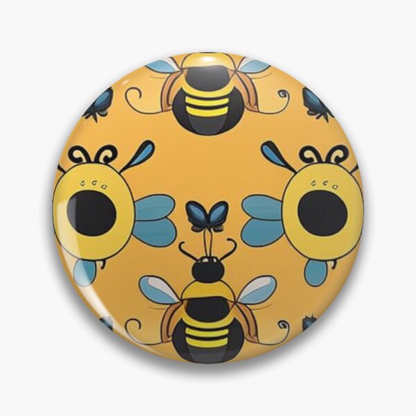 Artikelvorschau, Buzzing Bee and Flower Harmony 4 - Floral Pattern Art on Redbubble entworfen und verkauft von craftyblinders9.