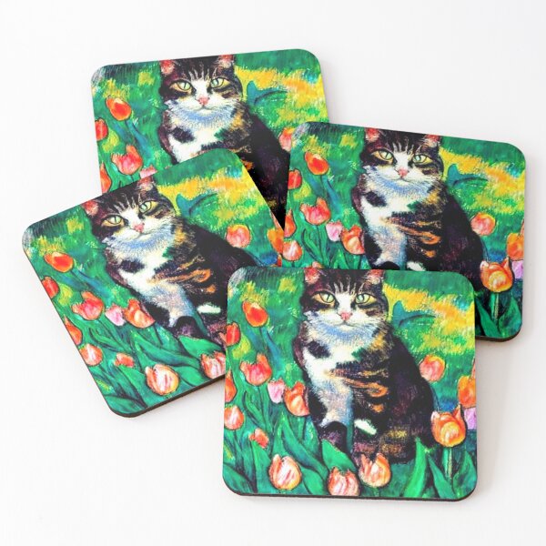 Item preview, Cat amongst the Tulips designed and sold by George Hutton Hunter.