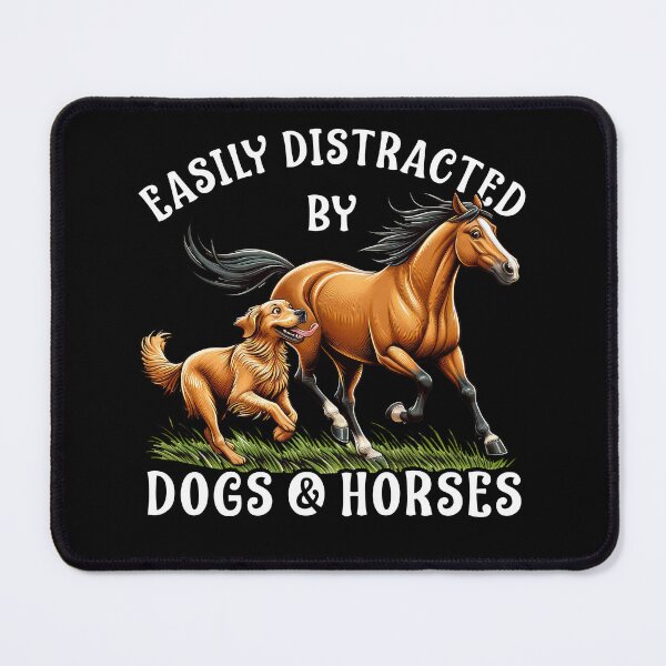 Item preview, Easily Distracted By Horses and Dogs Women Girls Equestrian designed and sold by BlueBerry-Pengu.