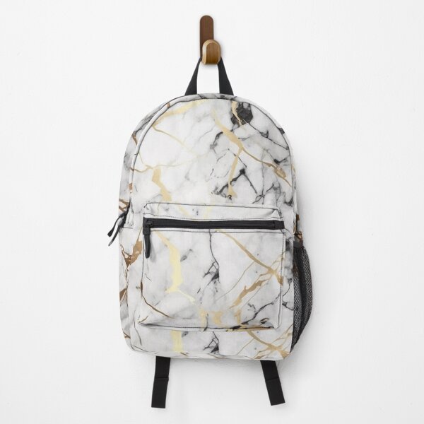 Item preview, White and Gold Marble Abstract Pattern designed and sold by Blue-Banana.