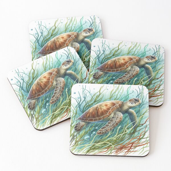 Item preview, Graceful Journey: A Sea Turtle Amidst the Ocean Flora designed and sold by RuNT3ntertained.