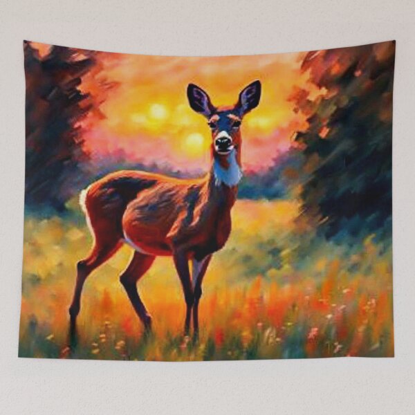 Item preview, The Deer in the meadow designed and sold by George Hutton Hunter.