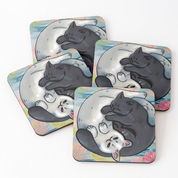 Item preview, Two cats snuggling designed and sold by catcurio.