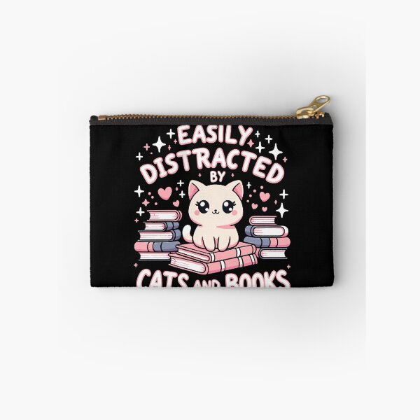 Item preview, Easily Distracted by Cats and Books Cat Design Girls designed and sold by BlueBerry-Pengu.