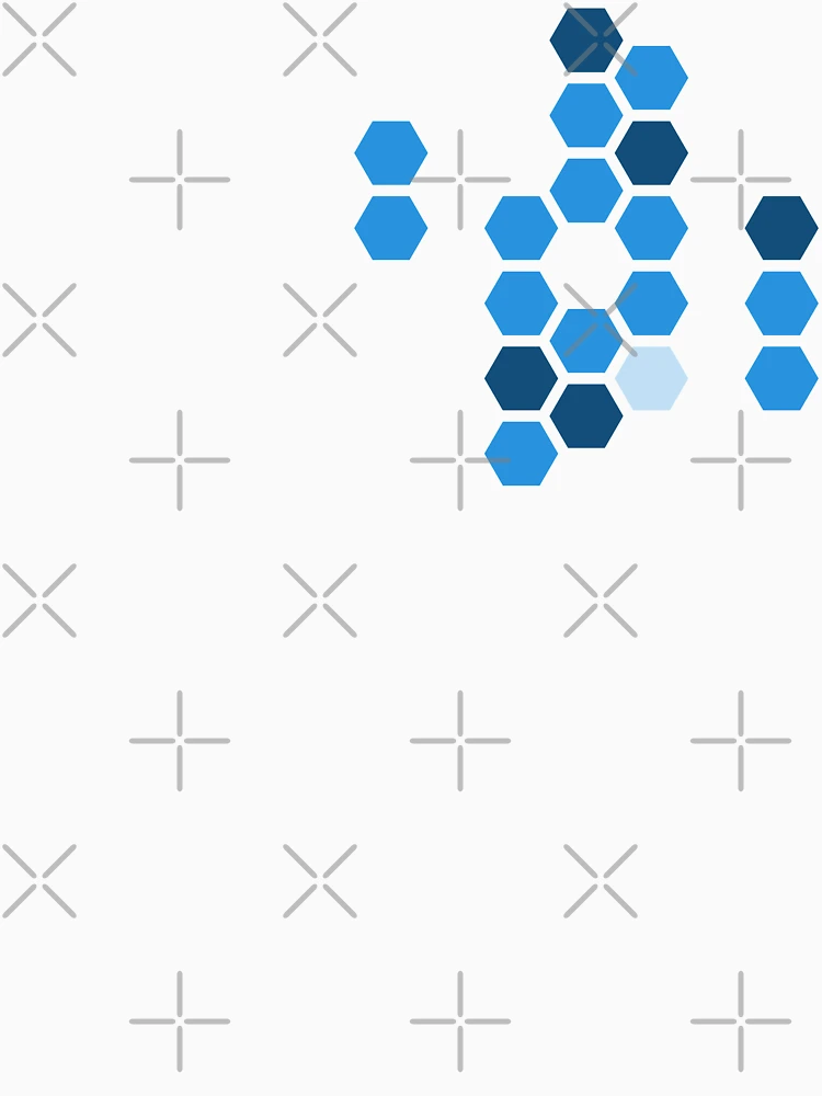 Aperçu 6 sur 6. Sweat à capuche épais avec l'œuvre Hex - Bleu [Roufxis-Rb] créée et vendue par RoufXis.