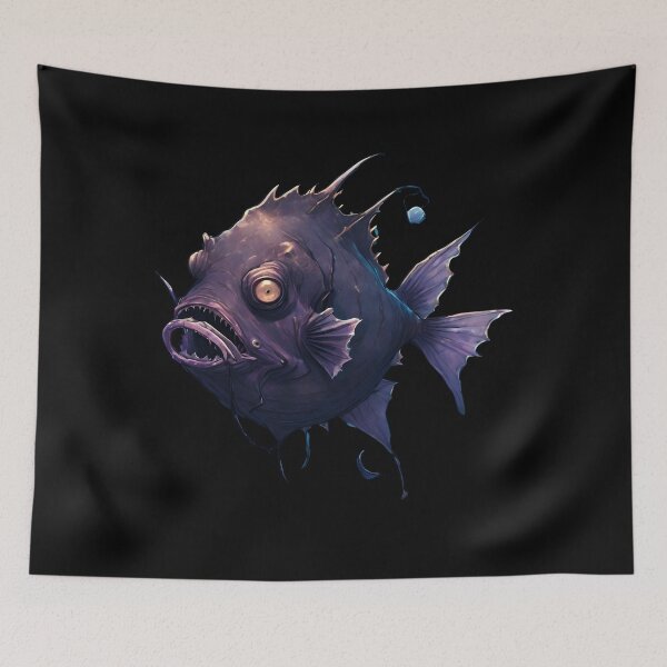 Item preview, Enchanting Anglerfish Deep Sea Glow Art designed and sold by ChicTrendz.