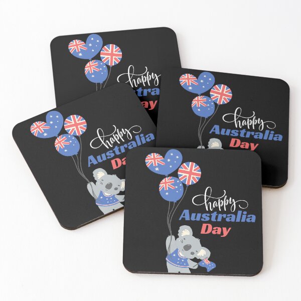 Item preview, Happy Australia Day - Koala Animal with Balloons & Australian Flag for Aussies designed and sold by mimiscreativity.