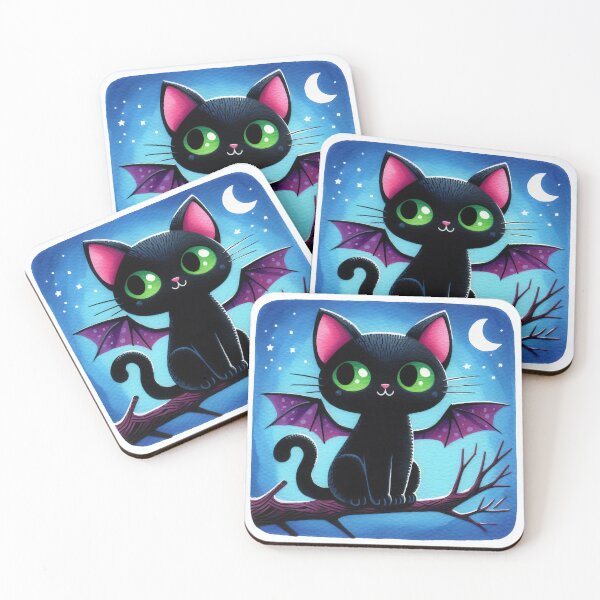 Item preview, Mystical Moonlit Bat-Cat designed and sold by RuNT3ntertained.