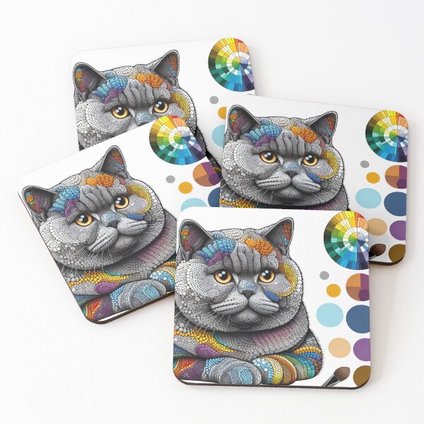 Item preview, Ethereal Whiskers: British Shorthair Art Chronicles designed and sold by BastKittyStore.