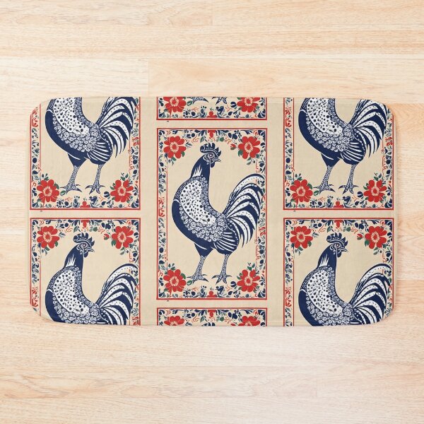 Item preview, Galo de Barcelos Rooster Tea Towel Portugal Design #4 designed and sold by Kayley  |  QuintaDaColherArtes.