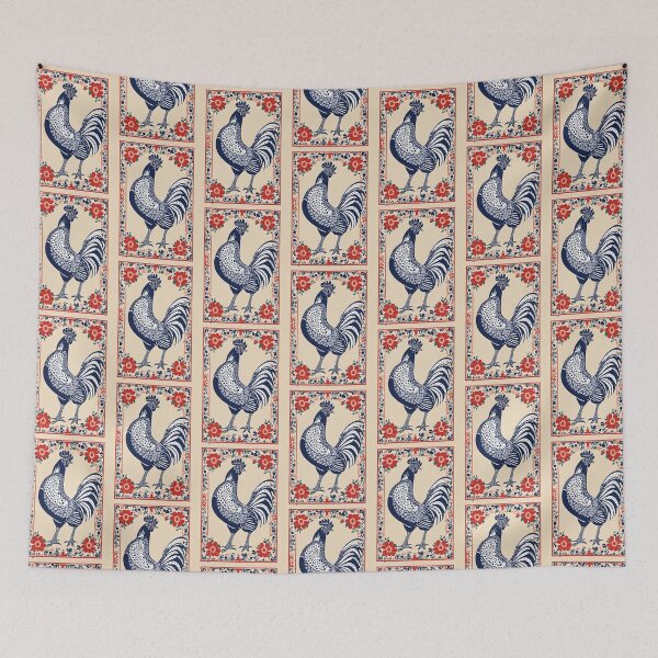Item preview, Galo de Barcelos Rooster Tea Towel Portugal Design #4 designed and sold by Kayley  |  QuintaDaColherArtes.