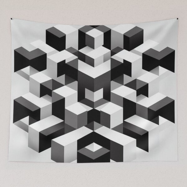 Item preview, Geometric Labyrinth of Black and White designed and sold by Lyavalio.