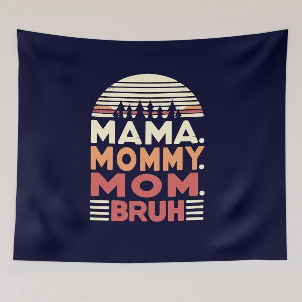 Item preview, I Went From Mama to Mommy to Mom to Bruh - vintage sunset mothers day gift  designed and sold by MommyVibeArts.