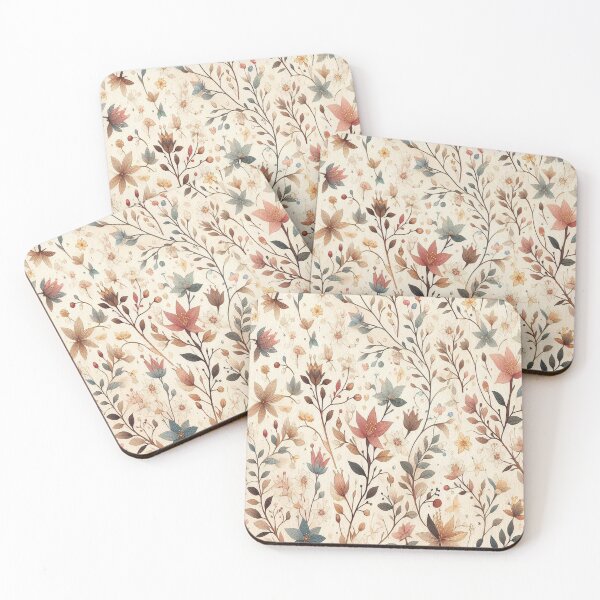 Item preview, Flower - Red Blue Wildflowers ; Floral Pattern designed and sold by PatternInArt.