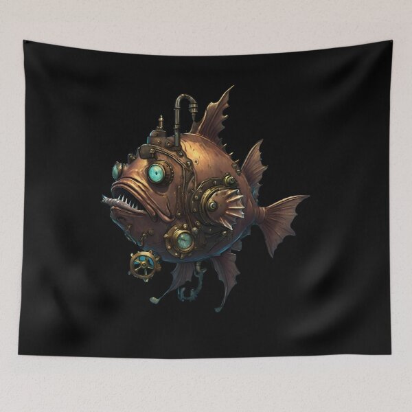 Item preview, Steampunk Anglerfish Mechanical Underwater Fantasy designed and sold by ChicTrendz.
