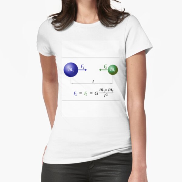 Newton's law of universal gravitation Fitted T-Shirt