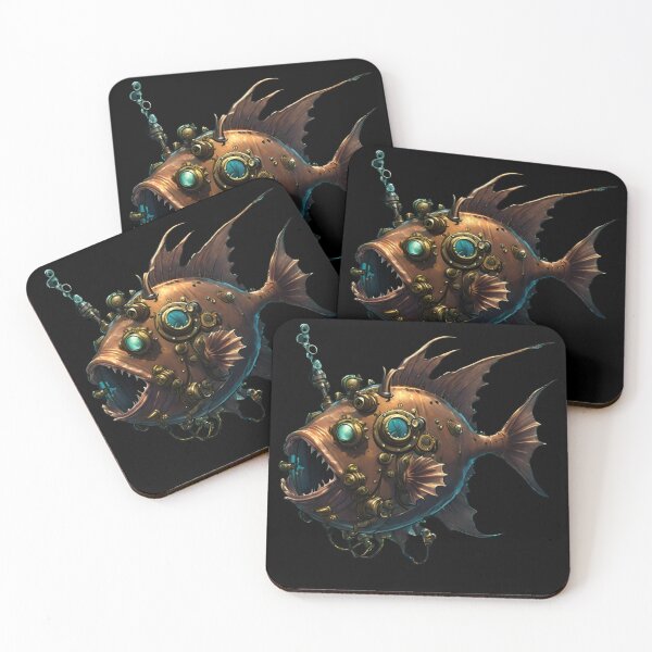 Item preview, Steampunk Anglerfish Fantasy Art designed and sold by ChicTrendz.