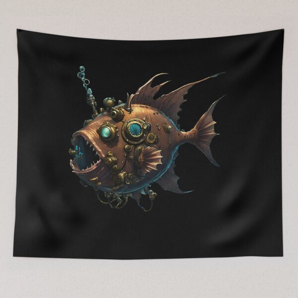 Item preview, Steampunk Anglerfish Fantasy Art designed and sold by ChicTrendz.