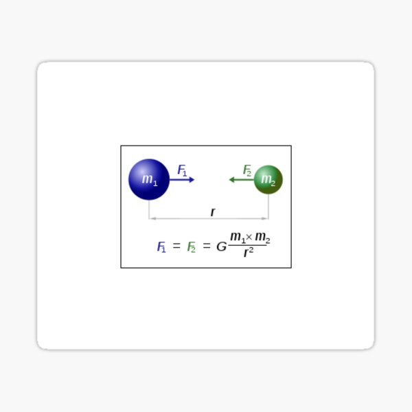 Newton's law of universal gravitation Sticker