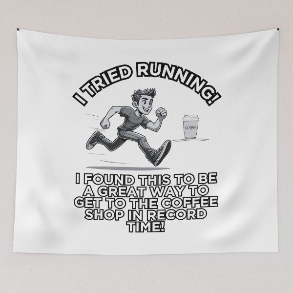 Item preview, Caffeine Sprint: Humor in Motion designed and sold by vk09.