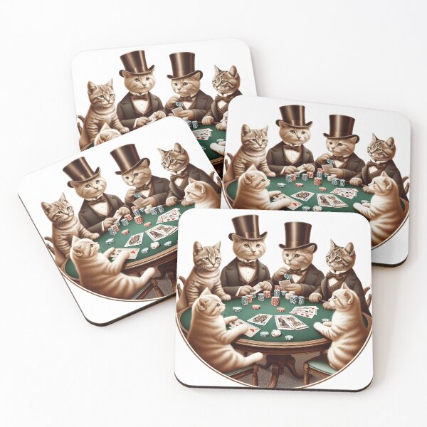 Item preview, Kittens playing poker designed and sold by ArtWithoutSense.