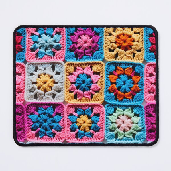 Item preview, Colorful Crochet Granny Square designed and sold by JulieInspired.