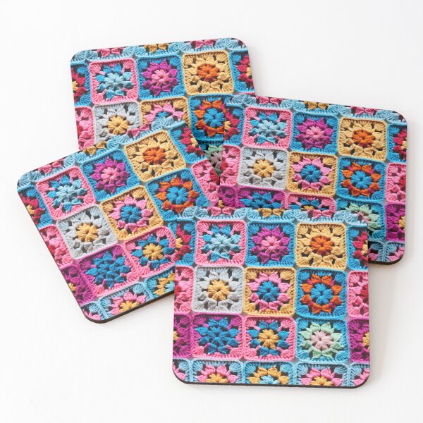 Item preview, Colorful Crochet Granny Square designed and sold by JulieInspired.