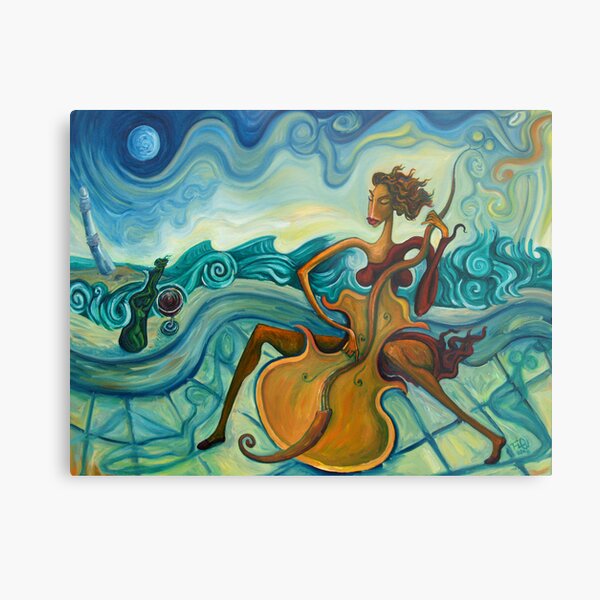 Veracruz and Jarocha playing by the 'malecon' Metal Print