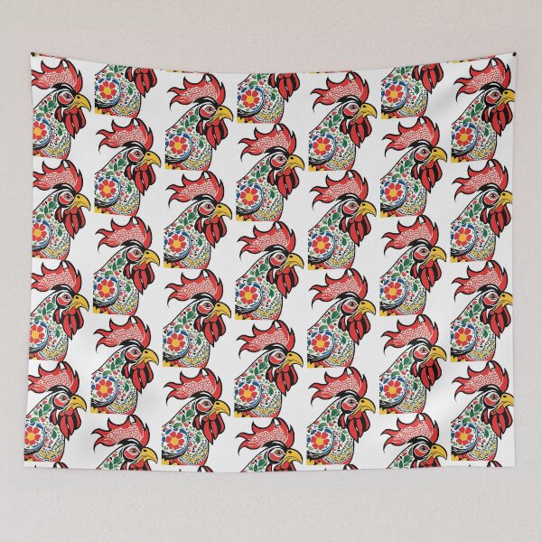 Item preview, Galo de Barcelos Rooster Head Portugal Design #15 designed and sold by Kayley | QuintaDaColherArtes.