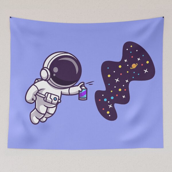 Item preview, Spray Space Play: Cute Astronaut Cartoon Vector Icon designed and sold by hjian8219.