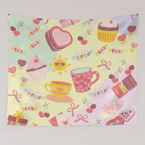 Item preview, Seamless pattern with cakes and sweets. Cute hand drawn seamless watercolor pattern with sweet cakes, cakes, desserts, cakes and cookies. pastel background designed and sold by APHIDAT-TA.