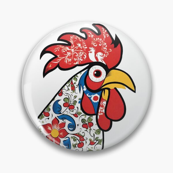 Item preview, Galo de Barcelos Rooster Head Portugal Design #18 designed and sold by Kayley  |  QuintaDaColherArtes.