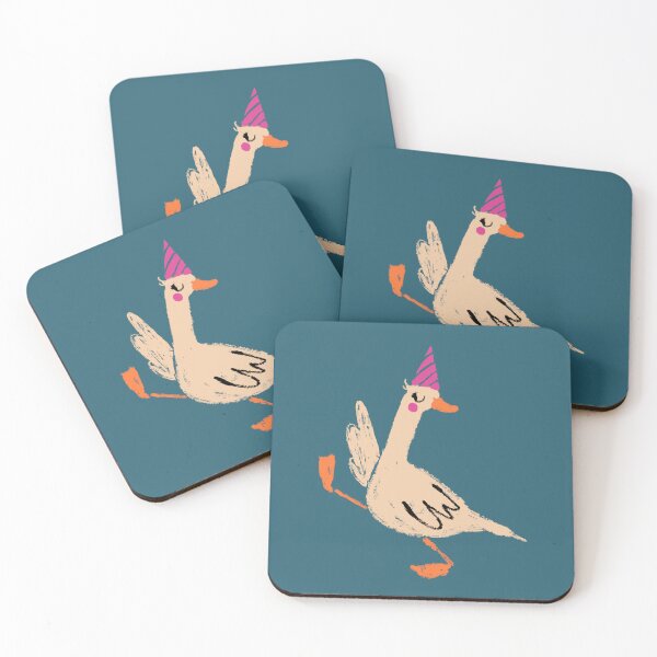 Item preview, Happy Duck in a Party Hat designed and sold by Shelley Johannes Studio.