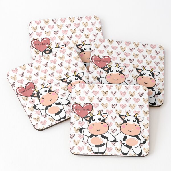 Item preview, Cute Cow Cartoon Valentine Gift For Couples, Singles, Cow Lovers and Kids designed and sold by haRexia.