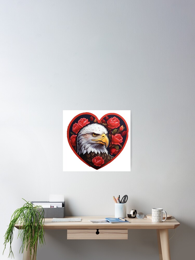 Thumbnail 2 of 3, Poster, Romantic eagle designed and sold by Shtex.
