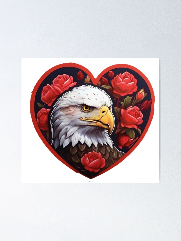 Thumbnail 1 of 3, Poster, Romantic eagle designed and sold by Shtex.