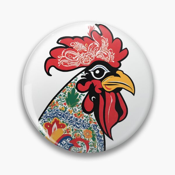 Item preview, Galo de Barcelos Rooster Head Portugal Design #19 designed and sold by Kayley  |  QuintaDaColherArtes.