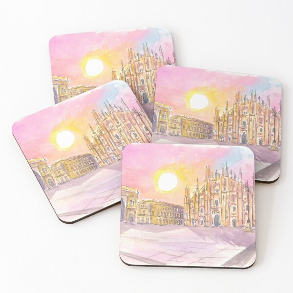 Item preview, Milan Italy Cathedral in Warm Sunlight on Piazza del Duomo designed and sold by artshop77.