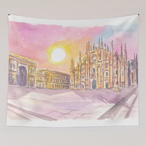 Item preview, Milan Italy Cathedral in Warm Sunlight on Piazza del Duomo designed and sold by artshop77.