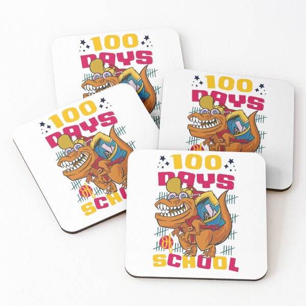 Item preview, 100 Days of school featuring a T-rex dino with bacpack #4 designed and sold by XYDstore.