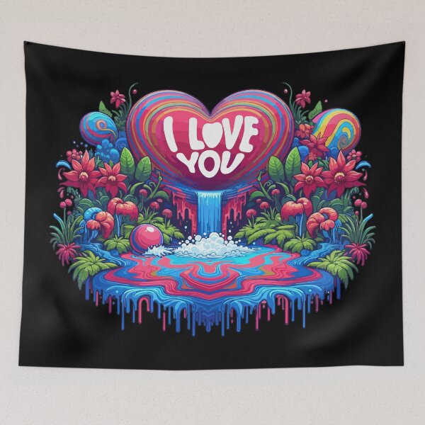 Item preview, I love you waterfall designed and sold by TheRealmWithin.
