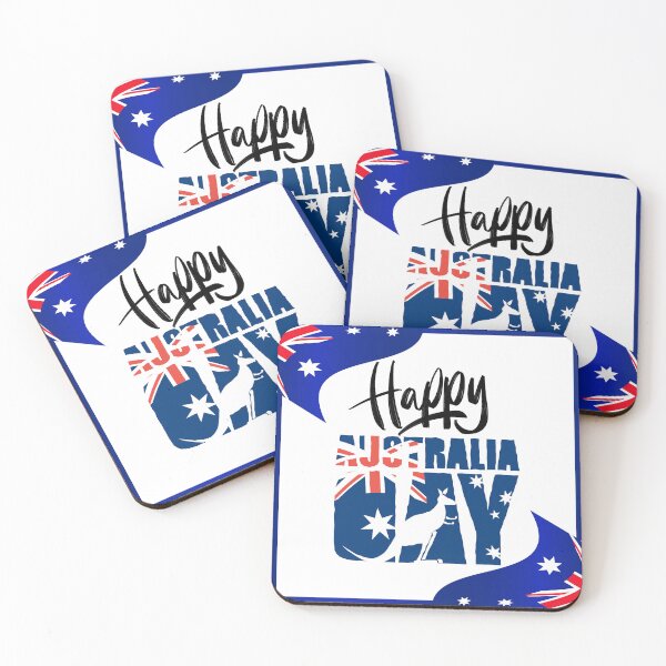 Item preview, Happy Australia Day Celebration With Australian Flags and Kangaroo Animal for Aussies designed and sold by mimiscreativity.